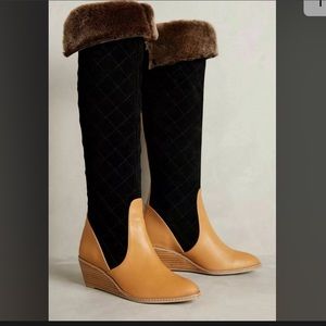 BRAND NEW, NEVER WORN! Anthropologie Penny Quilted Boots by: Schuler and Sons